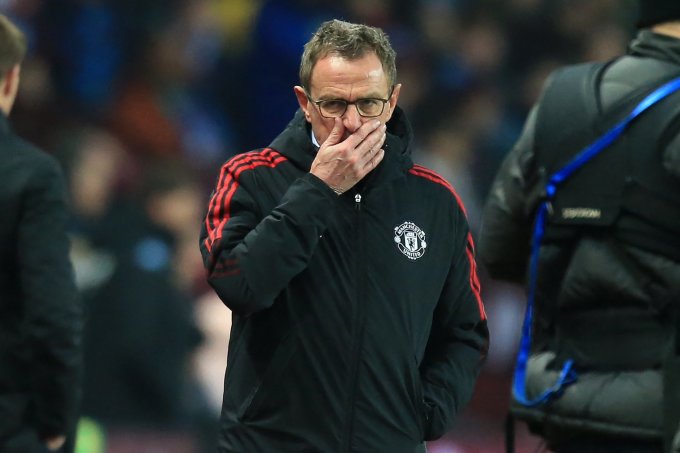 Rangnick thất vọng sau khi đội nhà thua Middlesbrough ở Cup FA hôm 4/2. Ảnh: AFP