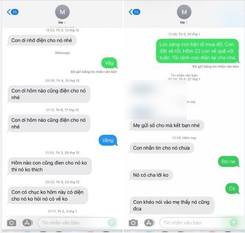 Đoạn chat tin nhắn của chàng trai và mẹ (Nguồn: Beat.vn)