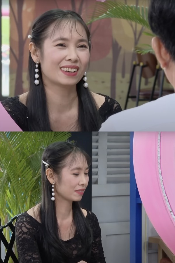  Chị Lê Kim Nhẫn - nữ chính của chương trình. (Ảnh: Chụp màn hình Hẹn ăn trưa)