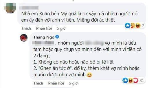  Thắng Ngô không ngại lên tiếng đáp trả khi vợ bị nói kết hôn vì tiền.&nbsp;(Ảnh: FB Thắng Ngô)