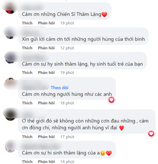  Nhiều người nhanh chóng&nbsp;gửi lời cảm ơn tới những người hùng của thời bình. (Ảnh: Chụp màn hình Beatvn)