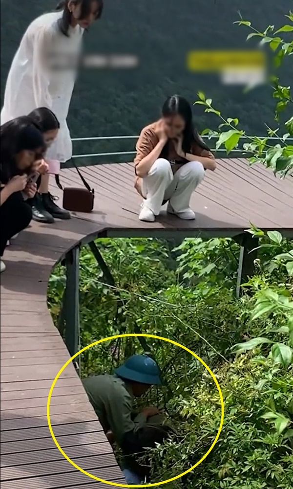 Trong lúc mải quay clip, cô gái đã gặp sự cố.&nbsp;(Ảnh: Chụp màn hình TikTok V.O.)