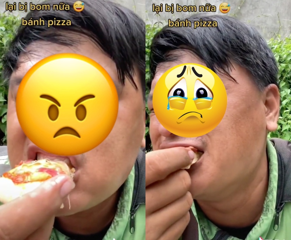  Cuối cùng anh shipper đành phải một mình ăn hết.&nbsp;(Ảnh:&nbsp;TikTok @S.L)