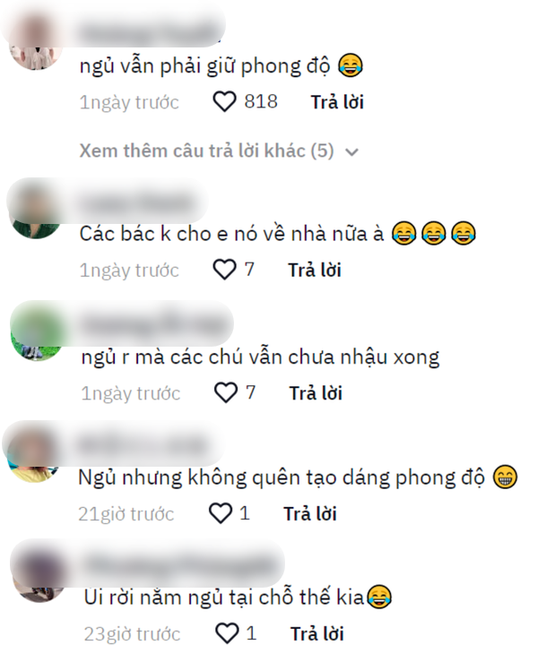  Ai cũng để ý tới dáng ngủ của chàng rể tương lai. (Ảnh: Chụp màn hình TikTok Q.H.B.)