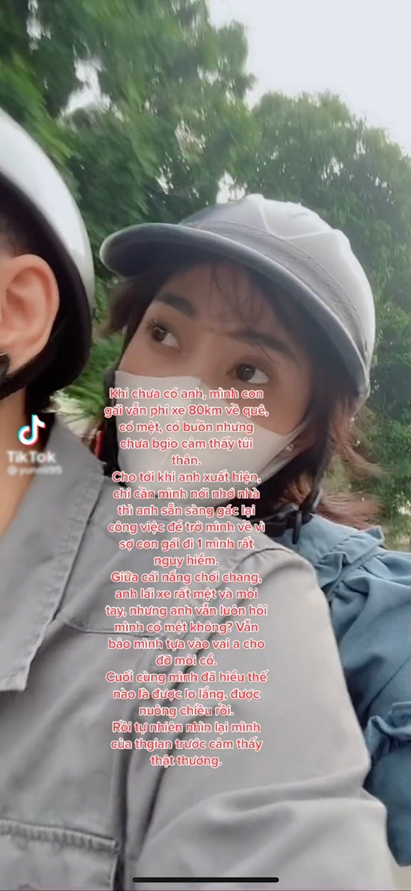  Dù khá bất lực nhưng Y.N vẫn luôn biết ơn vì chồng đã trân trọng gia đình mình. (Ảnh: TikTok Y.N)