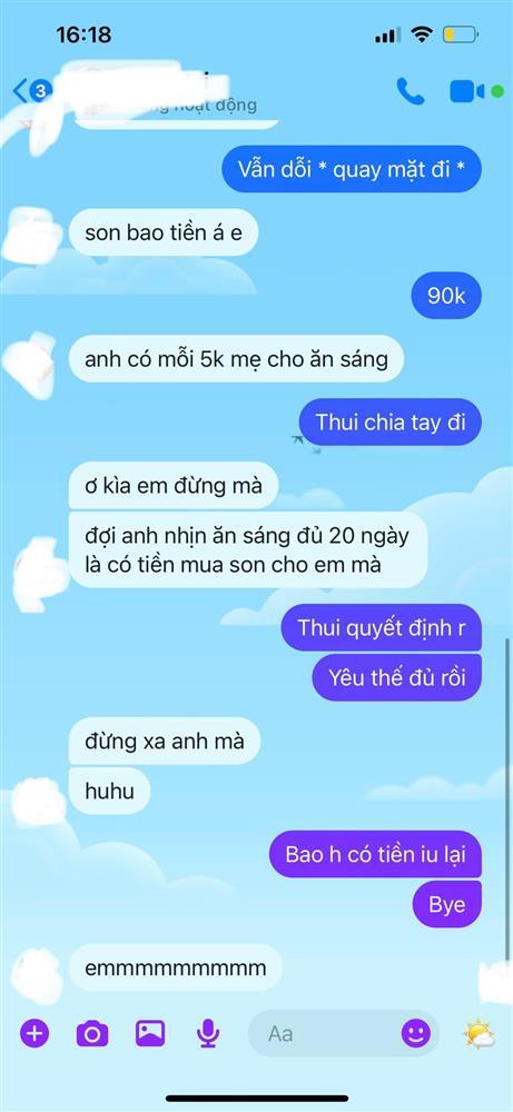 Thanh niên nhịn ăn sáng 20 ngày mua son cho bồ vẫn bị bé đá đít-3