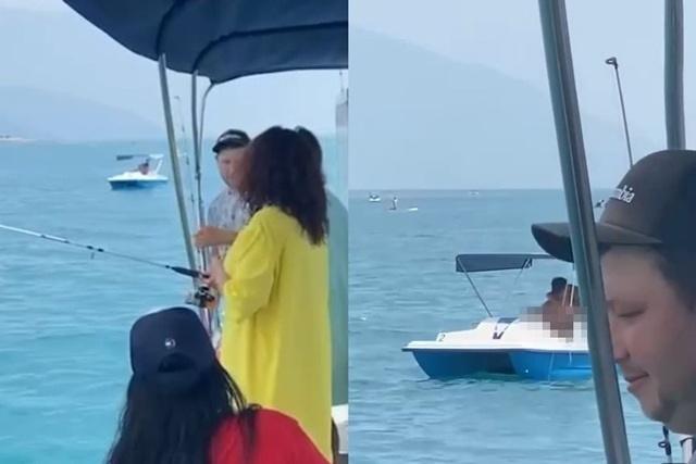 Đôi nam nữ nhún nhảy trên thuyền giữa ban ngày ban mặt-2