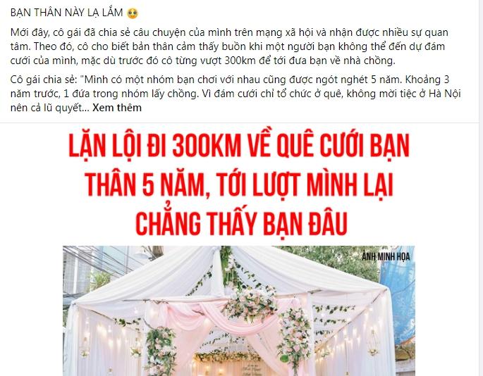 Lặn lội 300 km về quê cưới bạn thân, tới lượt mình chẳng thấy mặt bạn-1