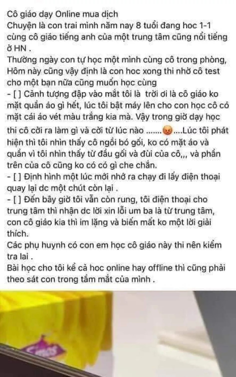 Cô giáo dạy Tiếng Anh bị tố 'không mặc quần áo' khi dạy online giải thích gì về vụ việc?