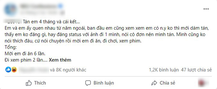 Chầy mặt tán suốt 4 tháng, nào ngờ em nói câu ác lắm chứ không vừa-1