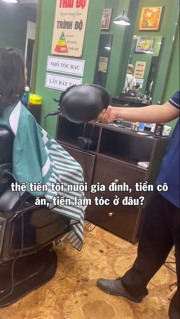  Chị vợ cho rằng&nbsp;mình tự kiếm tiền nên có quyền được làm đẹp.&nbsp;(Ảnh: Chụp màn hình video TikTok M.T.B)