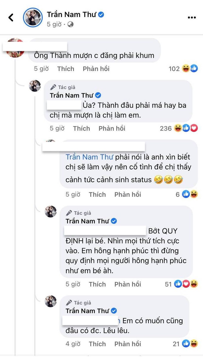 Nam Thư đáp trả khi bị nghi 