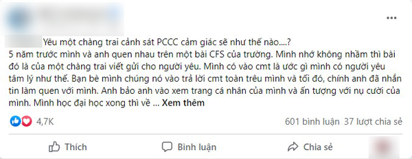 Tâm sự của cô gái có người yêu là cảnh sát phòng cháy chữa cháy-1