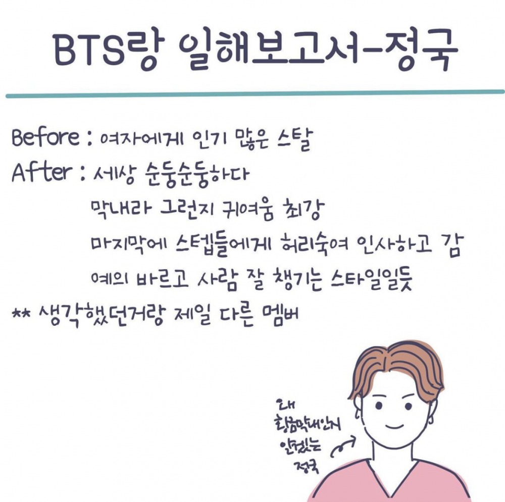 Jungkook dễ thương và luôn quan tâm đến người khác