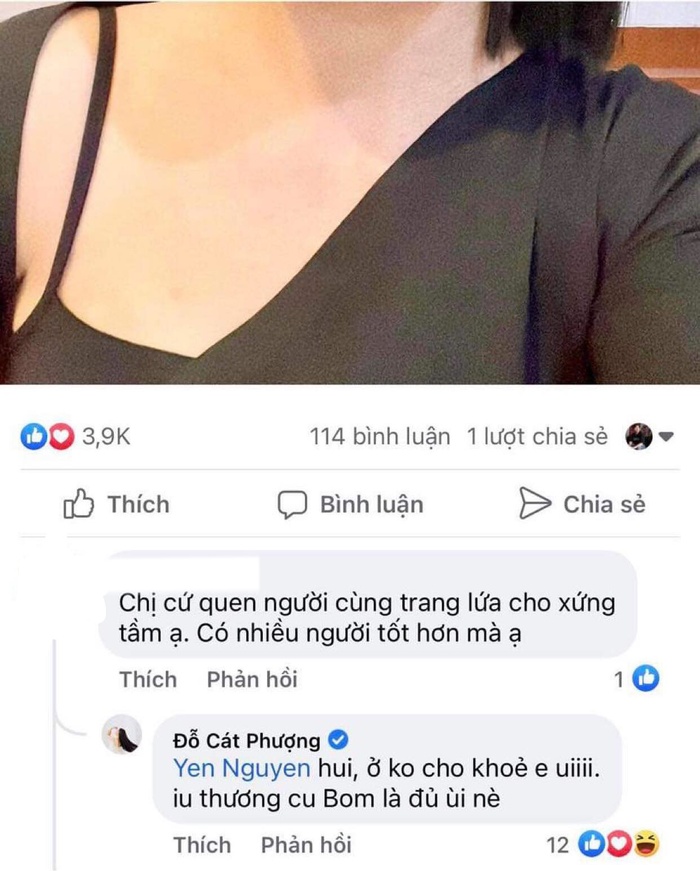 Trước lời khuyên chân thành của người hâm mộ, Cát Phượng cho biết cô vẫn thích cuộc sống độc thân và muốn dành tình cảm cho con trai.