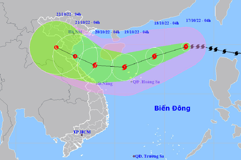 Bão số 6 (bão Nesat) giật cấp 14 quần thảo Biển Đông, sóng biển cao đến 10m