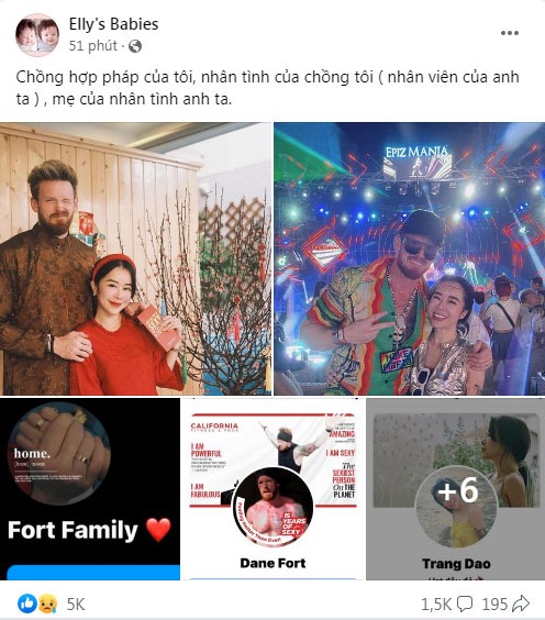 Người đẹp còn công khai thông tin, trang cá nhân và hình ảnh ông xã tình tứ bên "tiểu tam"