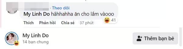 Tuy nhiên, khi một người bạn thân thiết trực tiếp "tag" Đỗ Mỹ Linh vào tin đồn và nói: "Đỗ Mỹ Linh, ăn cho lắm vào"...