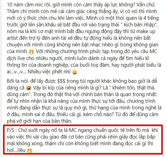 Phương Mai lấp lửng về một người nổi tiếng, yếu kém chuyên môn khi làm MC.