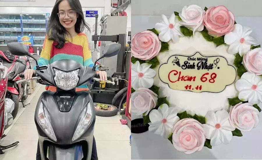 Tháng 11/2021, Lâm Vỹ Dạ từng mua chiếc xe máy làm quà mừng sinh nhật trợ lý. 