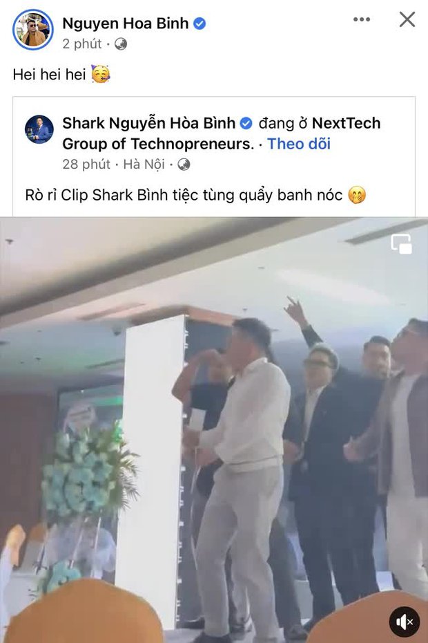 Shark Bình đăng tải clip quẩy cực sung trong tiệc cuối năm cùng công ty