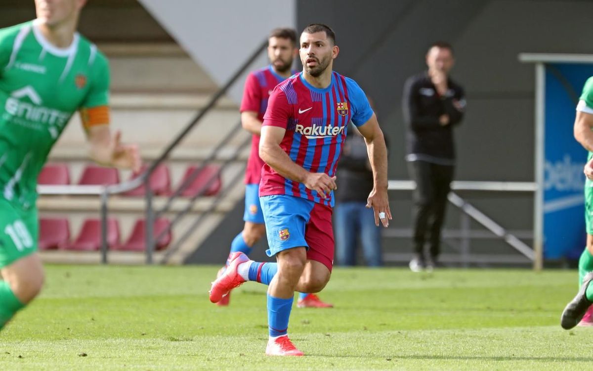 Agüero features in training match against UE Cornellà