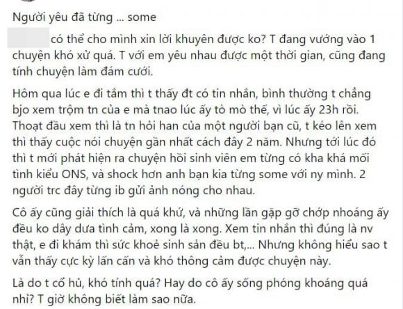 quá khứ của bạn gái, tình một đêm, chơi some, chuyện tình yêu