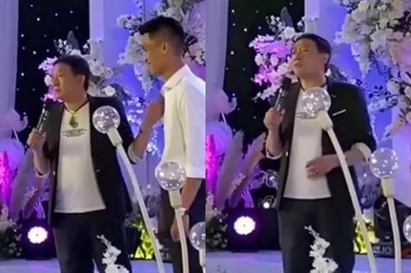 Danh hài Chiến Thắng bị một khán giả lớn tuổi kém duyên đuổi xuống khi đang tấu hài với Mạc Văn Khoa