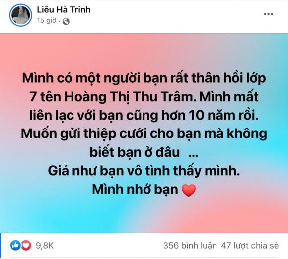 MC Liêu Hà Trinh, sao Việt