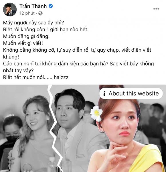 danh hài Trấn Thành,ca si hari won,nữ ca sĩ hari won,sao Việt