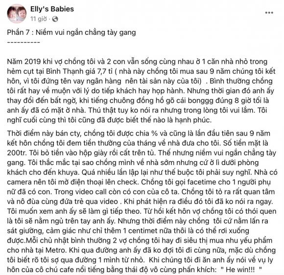 Elly Trần viết tiếp phần 7 của series tố chồng Tây.