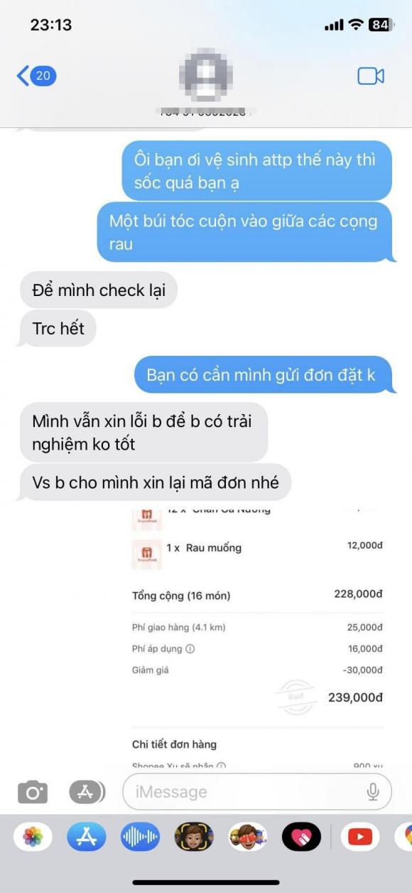 mua đồ ăn online, mua đồ ăn, búi tóc trong đồ ăn