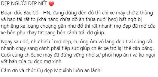 việc tử tế, giúp đỡ người đi đường, chị đẹp đi xe sang, giới trẻ 
