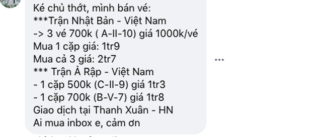 Vé trận ĐT Việt Nam trên sân Mỹ Đình rục rịch tăng giá - Ảnh 1.