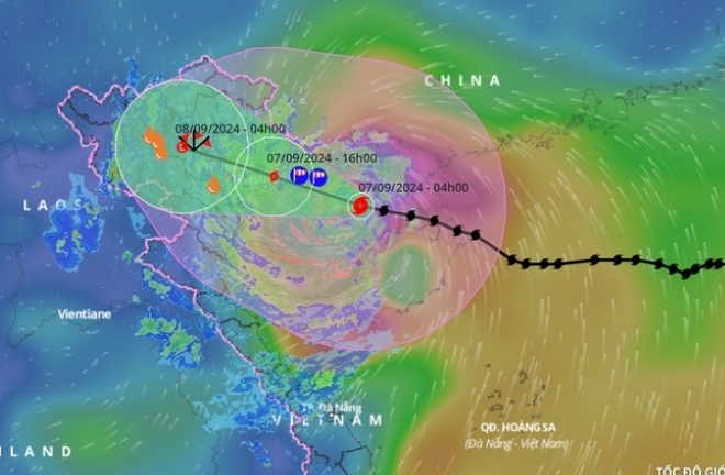Bão Yagi tiến sát Quảng Ninh - Hải Phòng, sẽ đổ bộ với cường độ rất mạnh