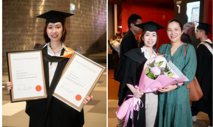 Quán quân Olympia Nguyễn Thị Thu Hằng tốt nghiệp cùng lúc hai bằng cử nhân tại Australia