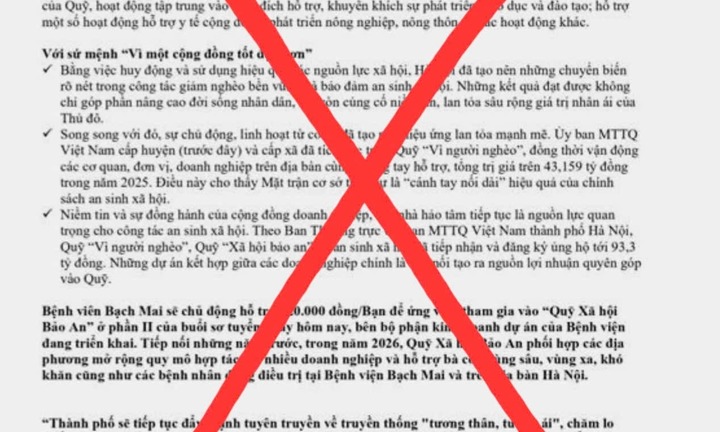 Bệnh viện Bạch Mai cảnh báo chiêu trò lừa đảo liên quan đến tuyển dụng
