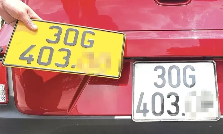 Thủ tục đổi biển số xe ô tô nền màu vàng sang nền màu trắng 