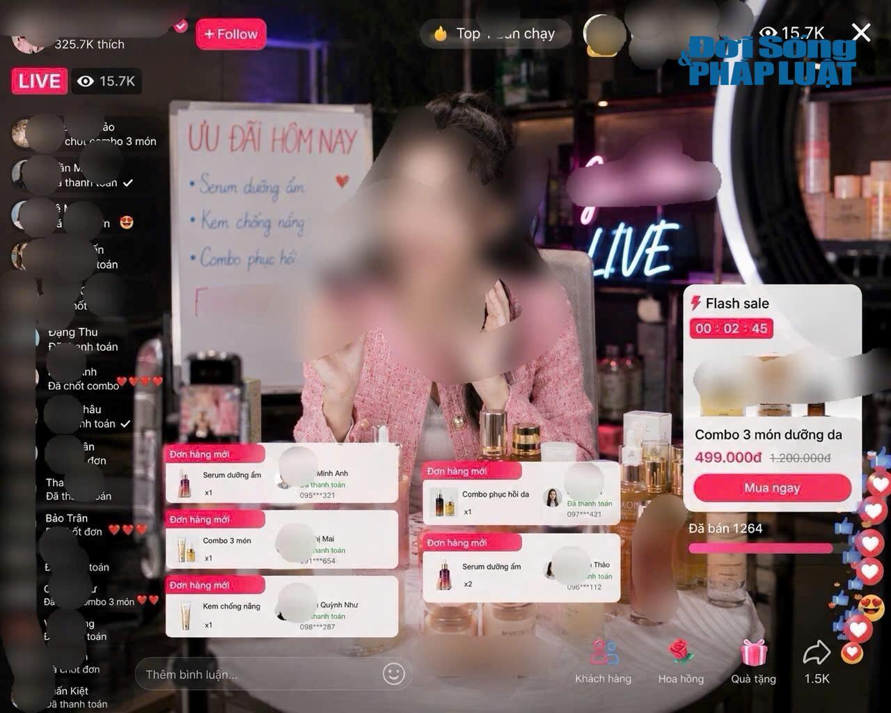 Livestream bán hàng đang trở thành kênh kinh doanh bùng nổ trên các nền tảng mạng xã hội. Ảnh minh họa.