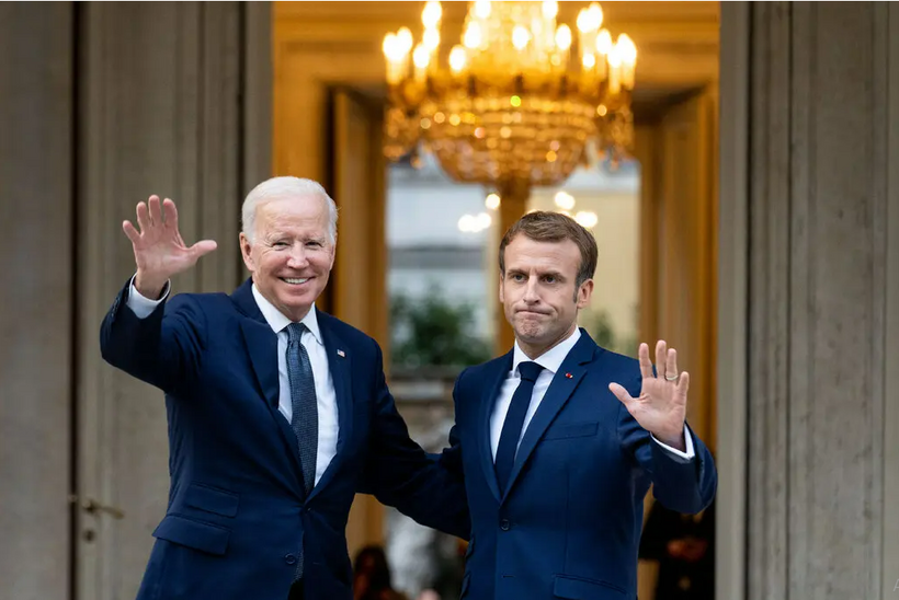 Tổng thống Mỹ Joe Biden sẽ tiếp đón người đồng cấp Pháp&nbsp;Emmanuel Macron tại Rome, Italy hồi năm 2021. Ảnh: New York Times.