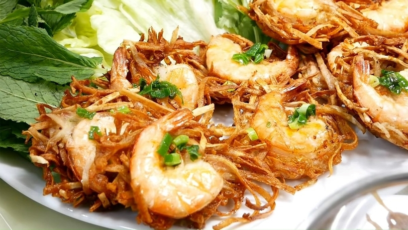 Cách làm bánh tôm khoai môn siêu ngon, siêu đơn giản - 8