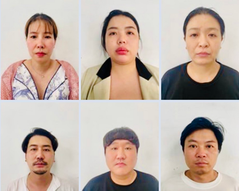Nhóm đối tượng là chủ, quản lý nhà hàng Vitamin khi bị bắt giữ. Ảnh: VietNamNet
