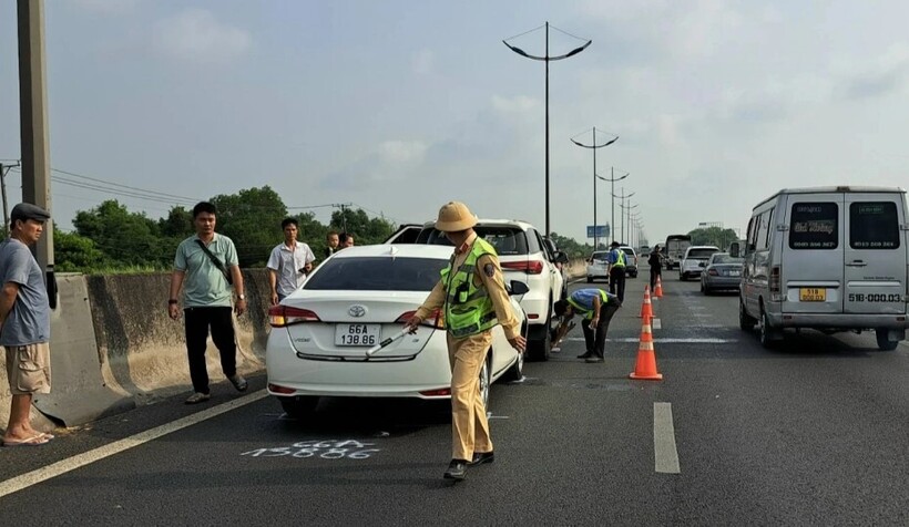 Hiện trường xảy ra vụ tai nạn. Ảnh: Báo Thanh niên.