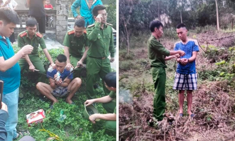 Mai Văn Đệ bị bắt tại khu vực rừng thuộc huyện Hà Trung. (Ảnh: CTV)