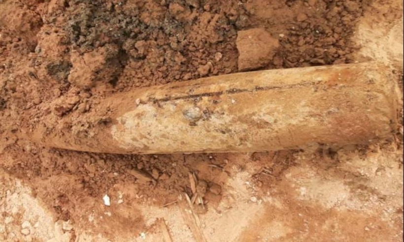 Quả bom nặng 227kg hiện đã được chuyển về kho T92 an toàn. Ảnh: VietNamNet