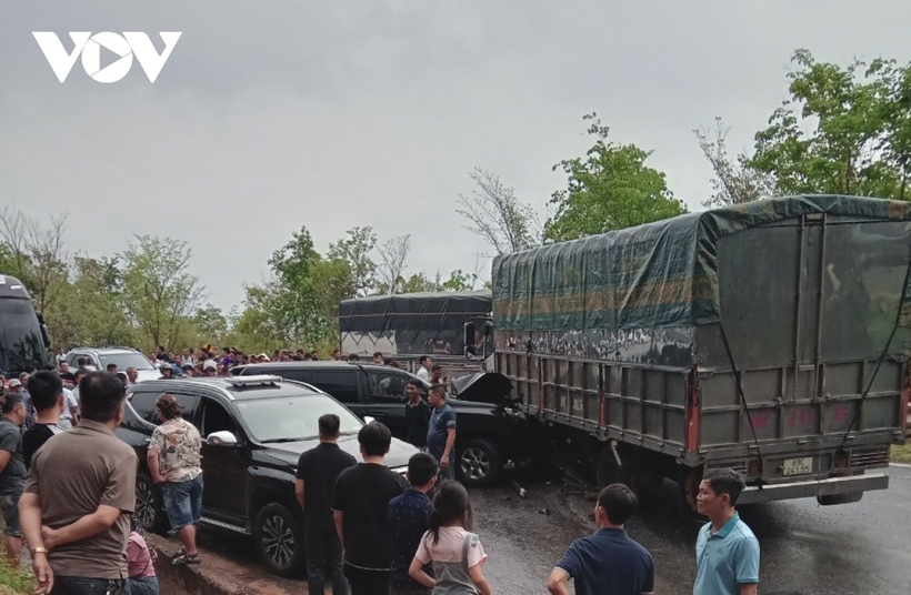 Hiện trường xảy ra vụ tai nạn. Ảnh: VOV.