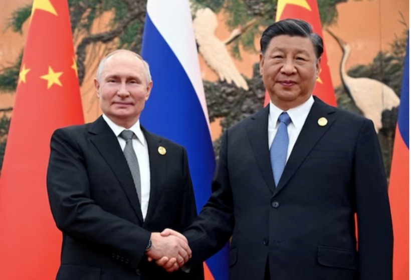 Tổng thống Nga Vladimir Putin và Chủ tịch Trung Quốc Tập Cận Bình trong cuộc gặp hồi năm 2023. Ảnh: Reuters