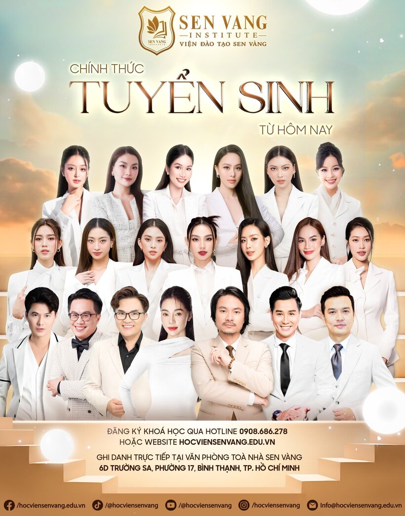 Viện đào tạo Sen Vàng chính thức ra mắt: 13 Hoa, Á hậu đứng lớp - 1