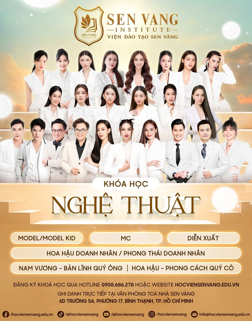 Viện đào tạo Sen Vàng chính thức ra mắt: 13 Hoa, Á hậu đứng lớp - 2