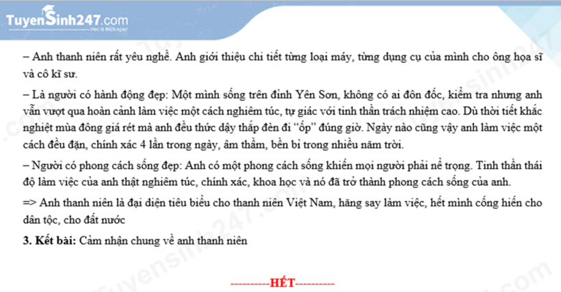 Gợi ý đáp án môn Ngữ văn vào lớp 10 năm 2024 của Hải Phòng.